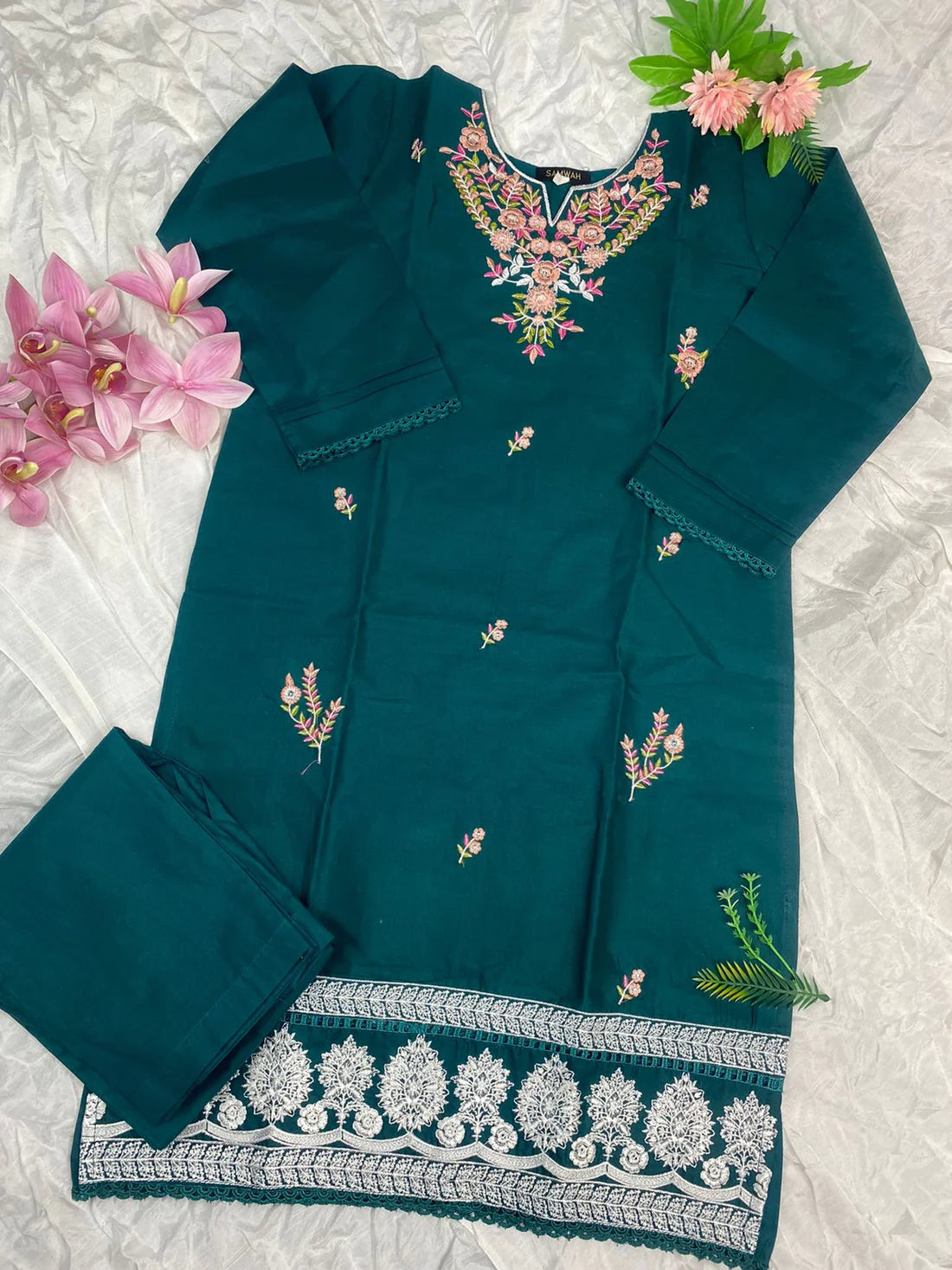 Embroidered Cotton 2pc Suit AFSANEH C101