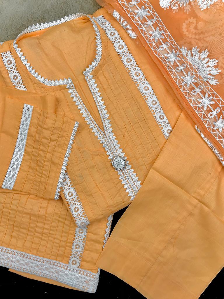 Cotton 3Pcs Stitched Suit