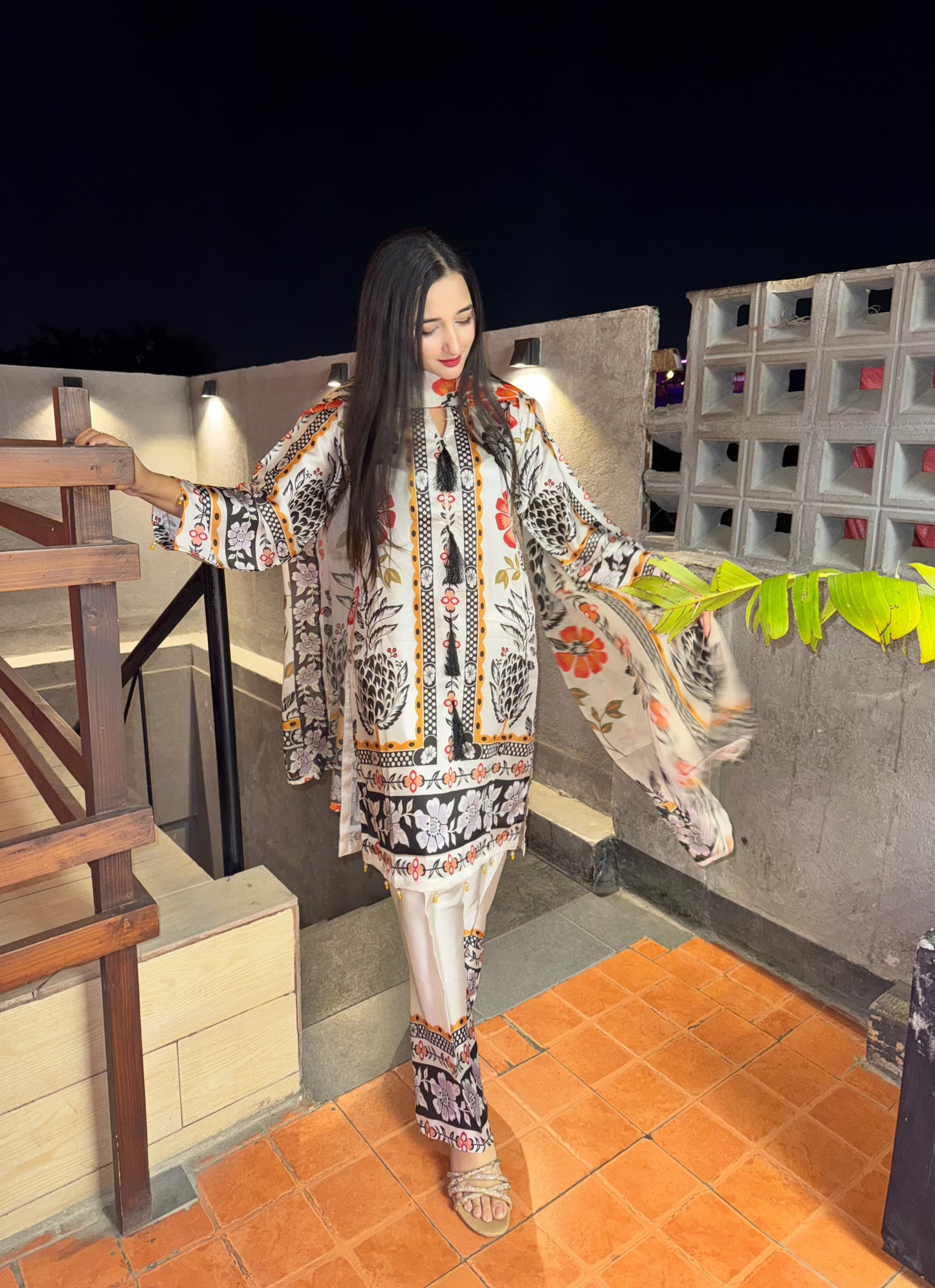 Coral Mist- Silk 3pc Suit