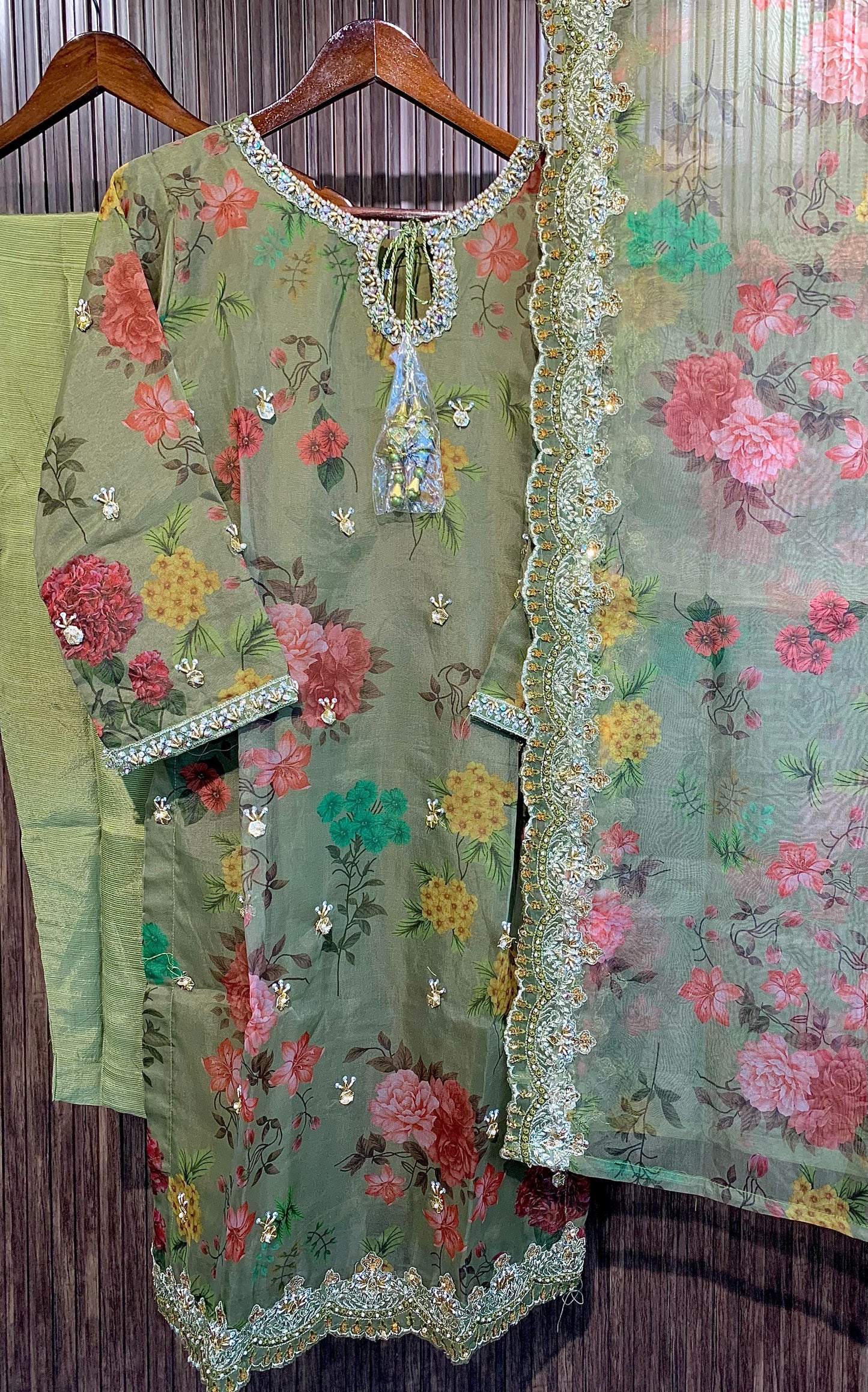 Hazal- Organza 3pc Suit