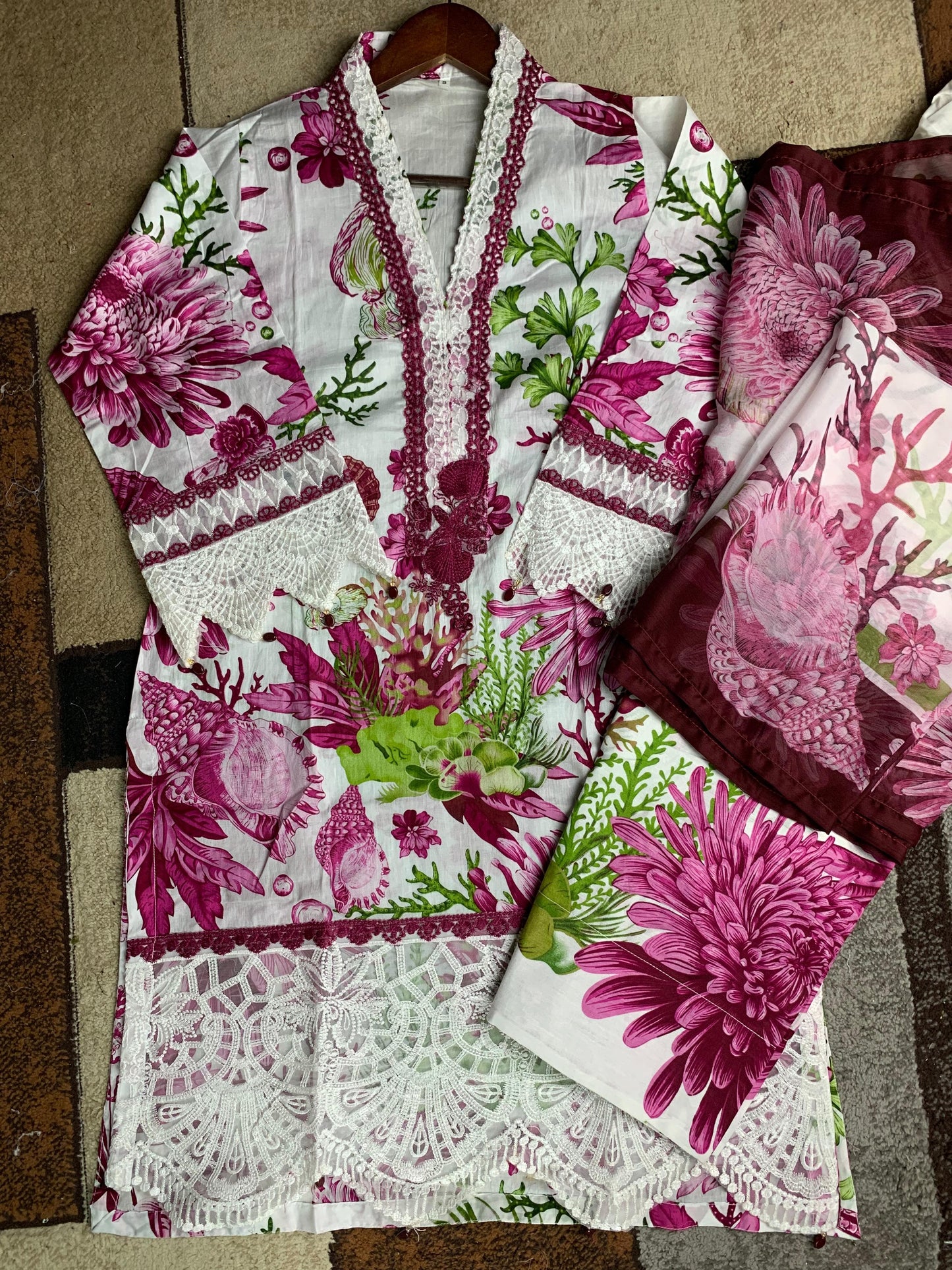 Marjanda- Farachi Lawn 3- Piece Suit