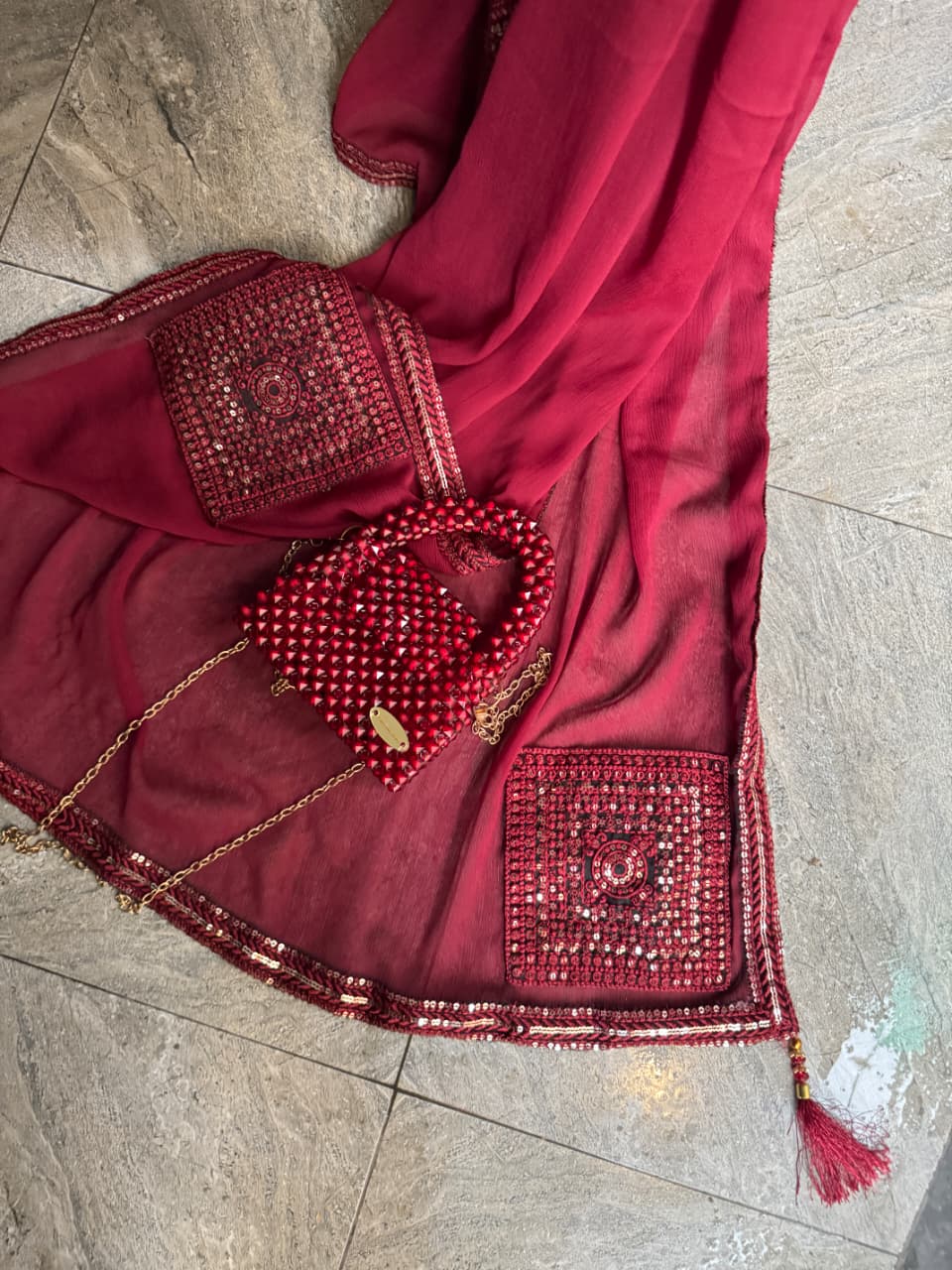 Exclusive Raw Silk Cut Work 3pc Suit ( BLACK )