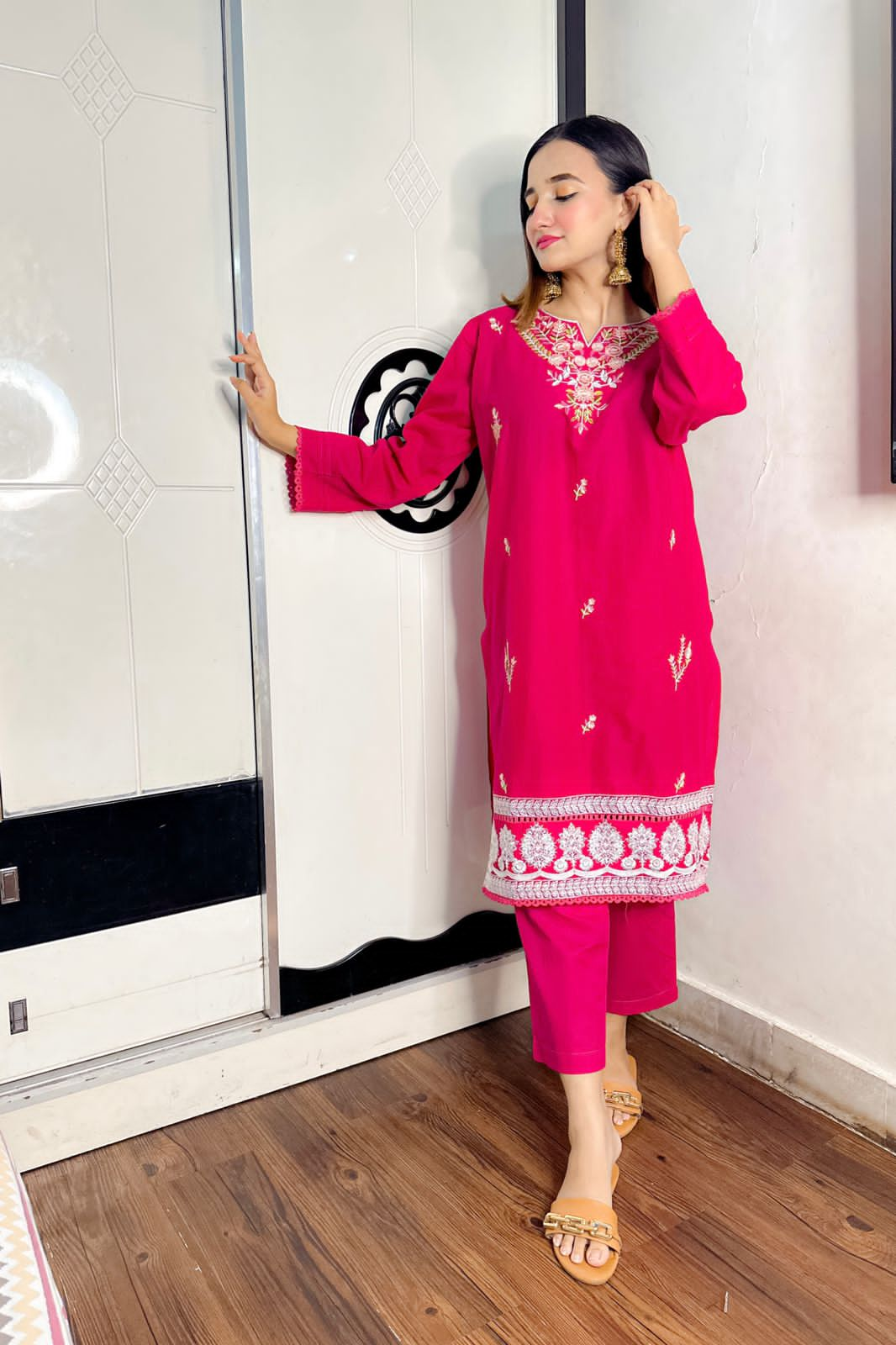 Embroidered Cotton 2pc Suit AFSANEH C102