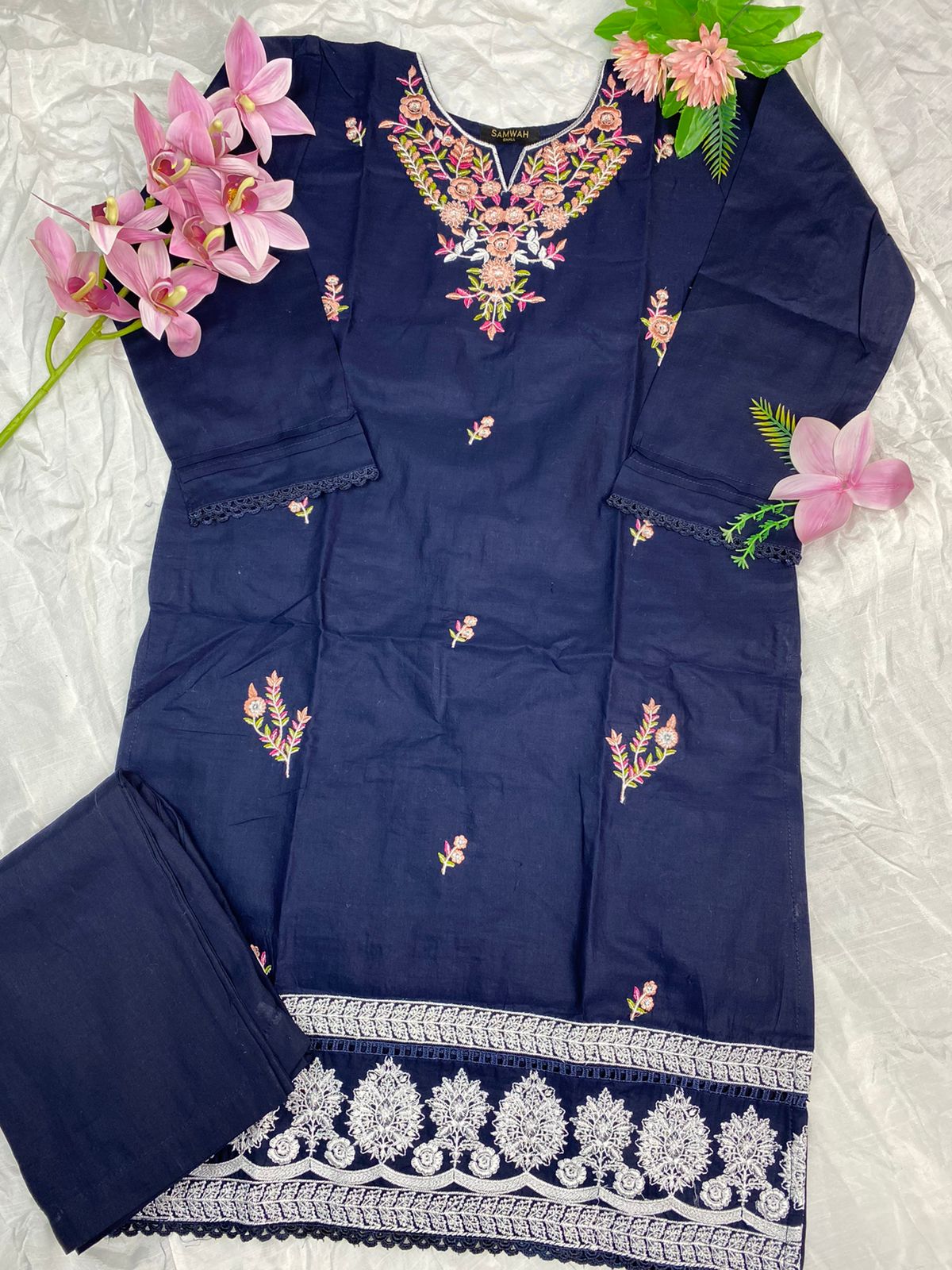 Embroidered Cotton 2pc Suit AFSANEH C103