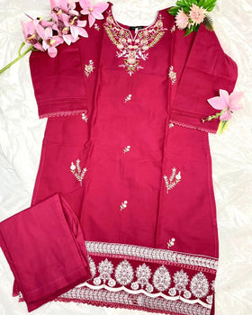 Embroidered Cotton 2pc Suit AFSANEH C102