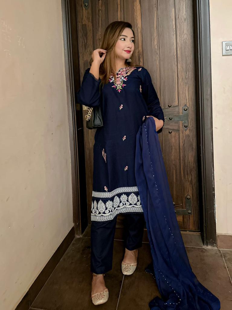 Embroidered Cotton 2pc Suit AFSANEH C103