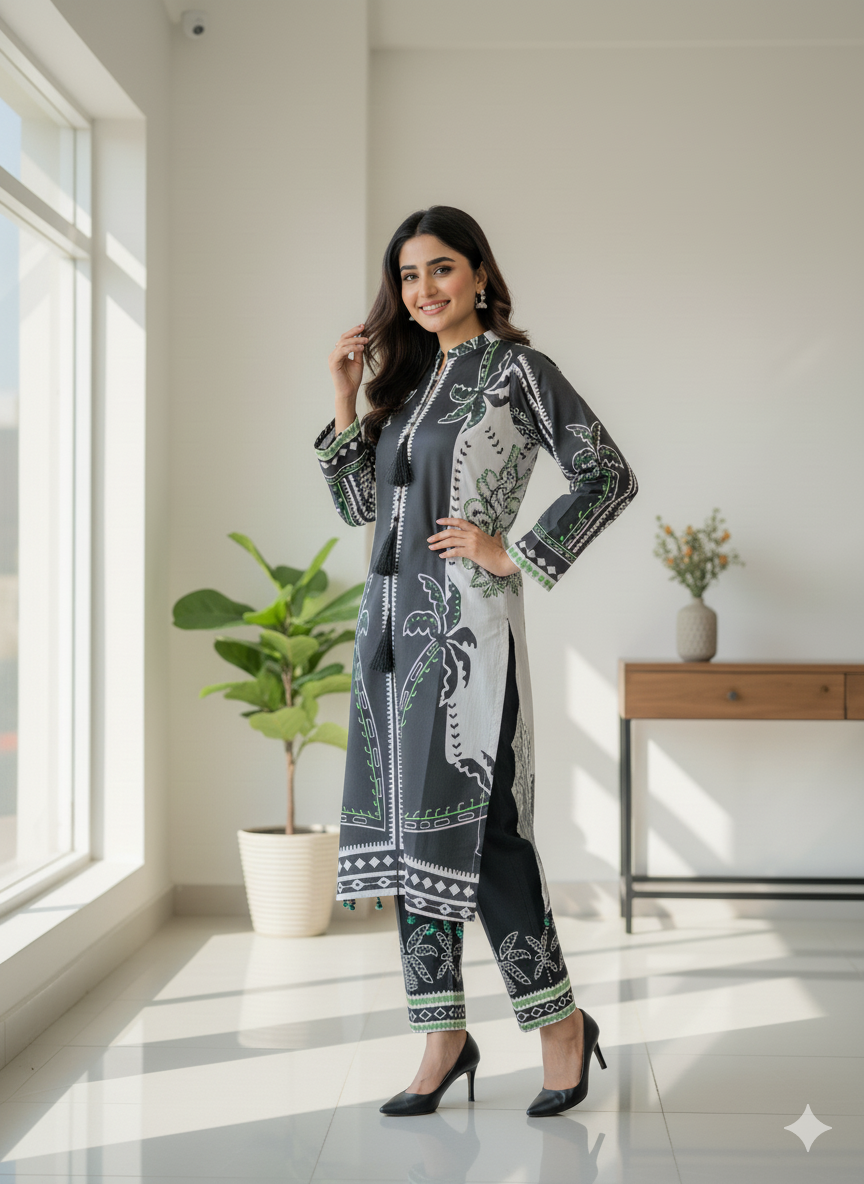 2pc Co-ords - Silk 2pc Suit