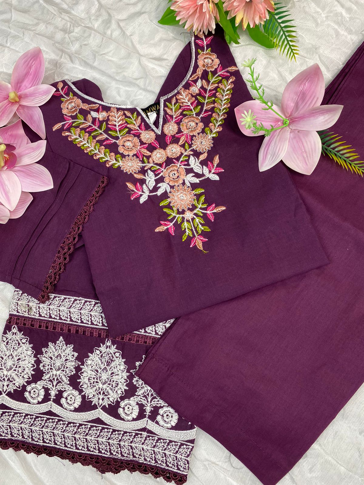 Embroidered Cotton 2pc Suit AFSANEH C104