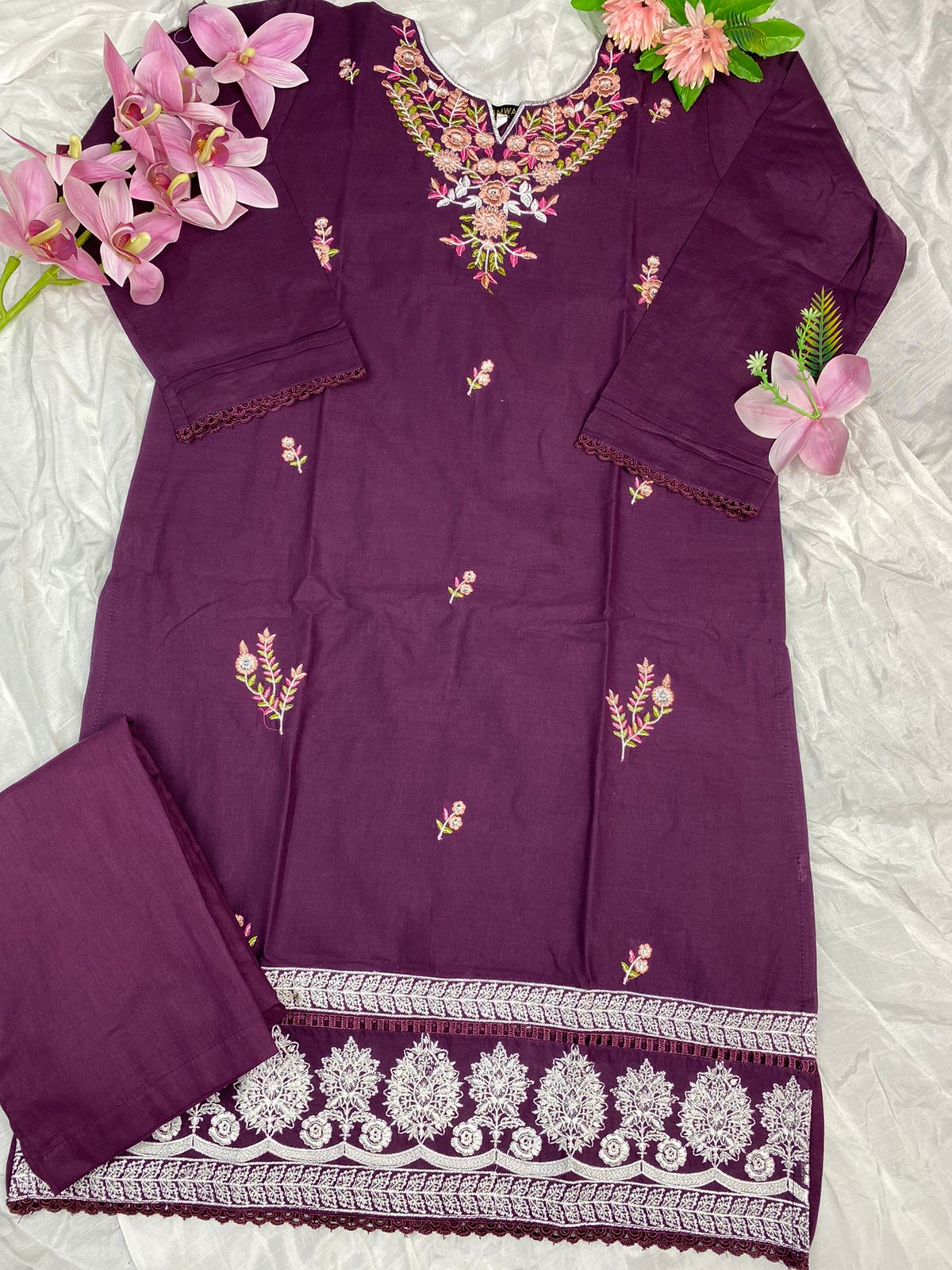 Embroidered Cotton 2pc Suit AFSANEH C104