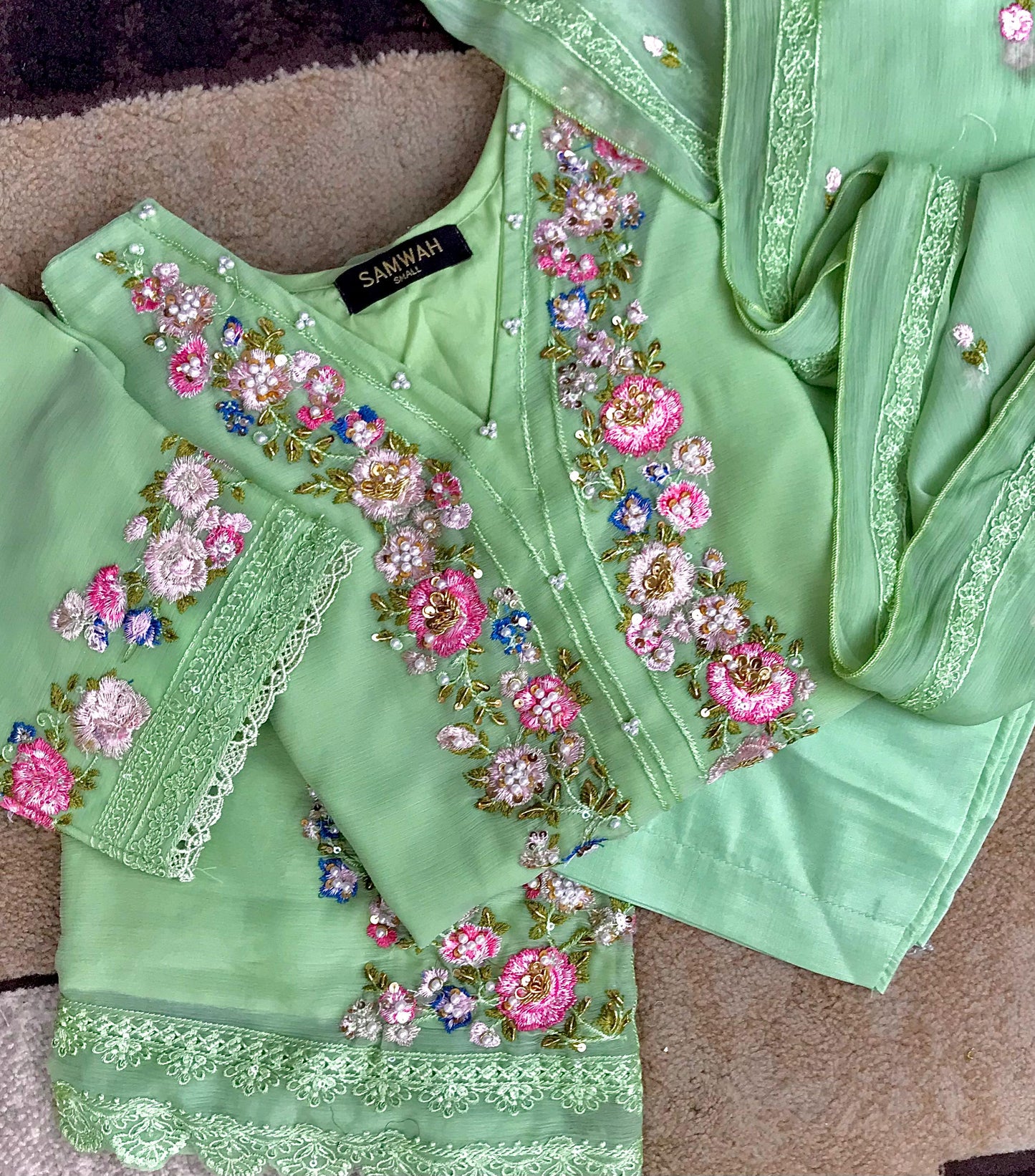 CHIFFON 3PC SUIT (Eshaal Pista)