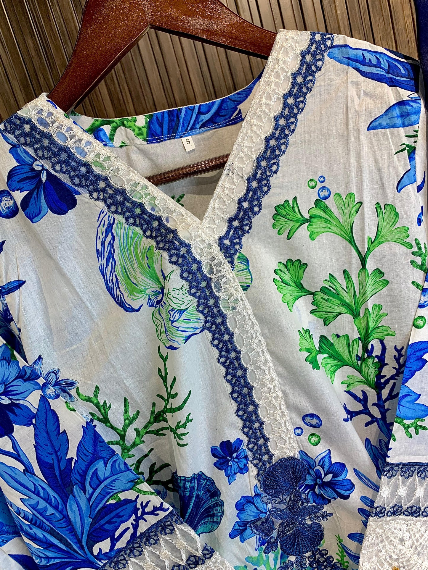 Blue- Farachi Lawn 3- Piece Suit